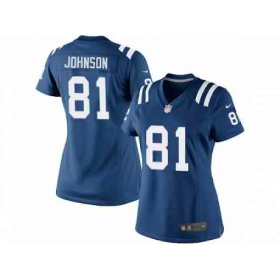 Women Nike Indianapolis Colts 81 Andre Johnson blue NFL Jersey